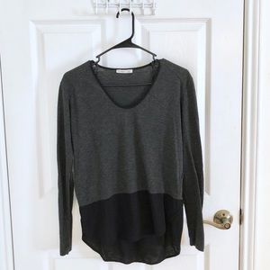🎁2 for $24 | Zara Black & grey long sleeve tee